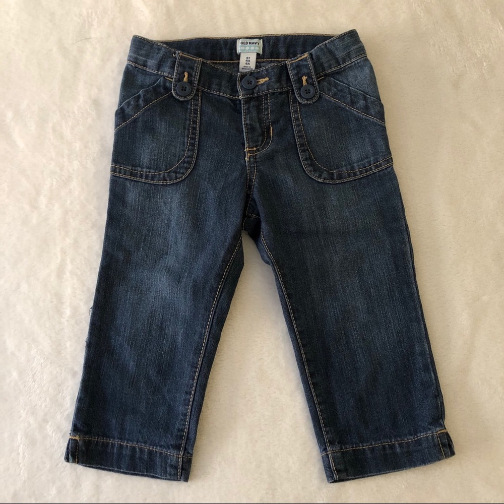 Old Navy 4T denim capris girls
